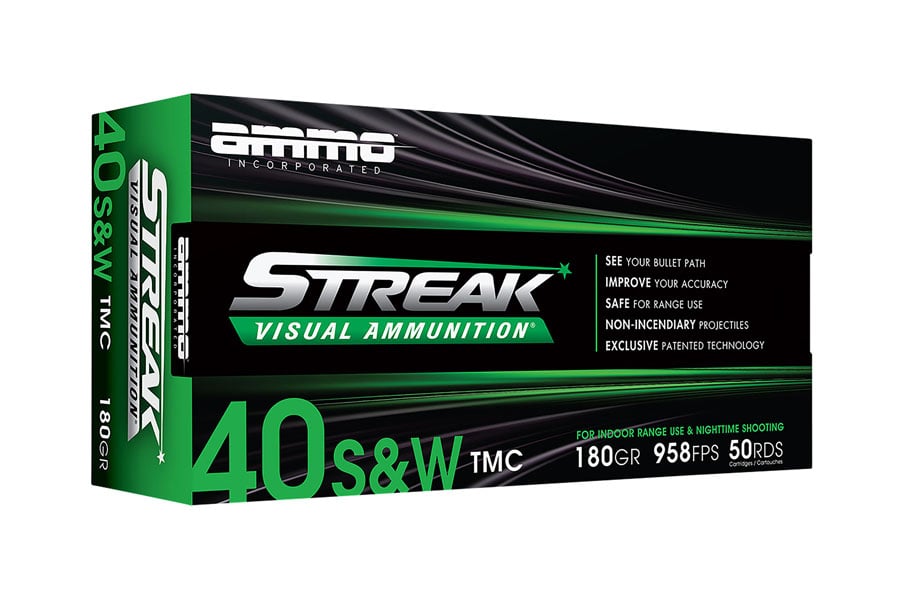 Ammo Incorporated 40 Smith & Wesson 180 Grain Total Metal Case Streak Visual 50/Box