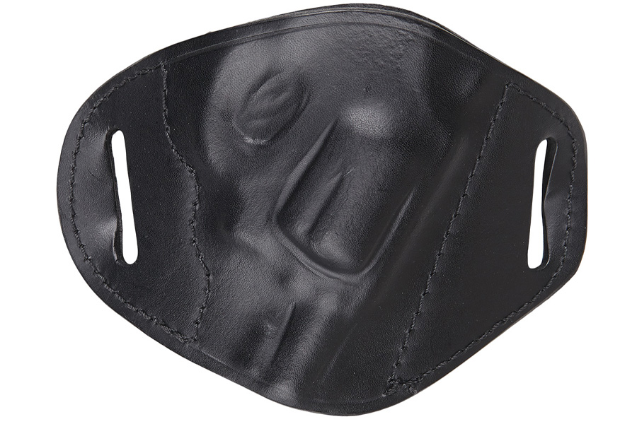 Bulldog Molded OWB Black Leather Belt Slide Fits S&W J Frame Fits 2-4
