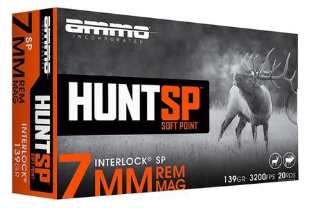 AMMOINC 7MM139SPA20     HUNT SP   7MM 139GR  20/10