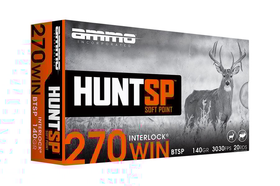 Ammo Incorporated 270 Winchester 140 Grain Soft Point Hunt SP 20/Box