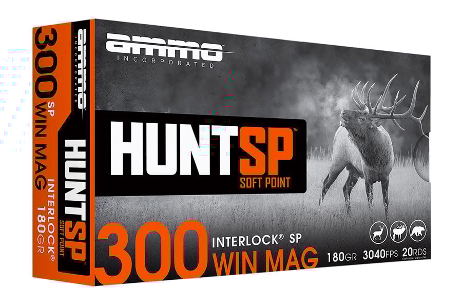 Ammo Incorporated 300 Winchester Magnum 180 Grain Soft Point Hunt SP 20/Box
