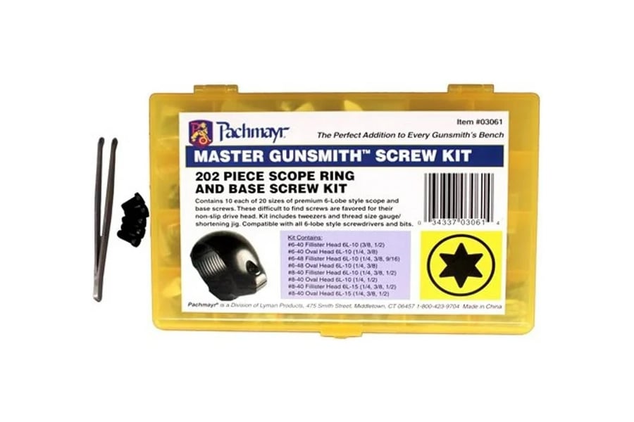 Pachmayr Master Gunsmith 202 Piece Scope Ring Base Screw Kit 