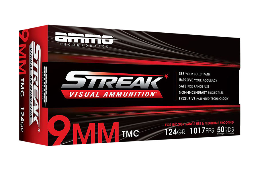 Ammo Incorporated 9mm Luger 124 Grain Total Metal Case Streak Visual 50/Box