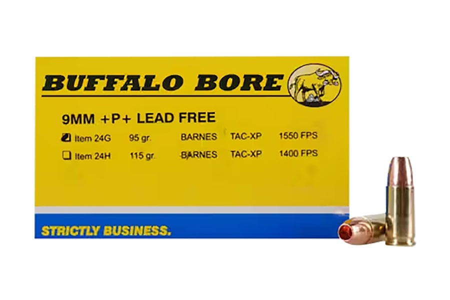 Buffalo Bore 9mm Luger 95 Grain TAC-XP Lead Free Strictly Business 20/Box