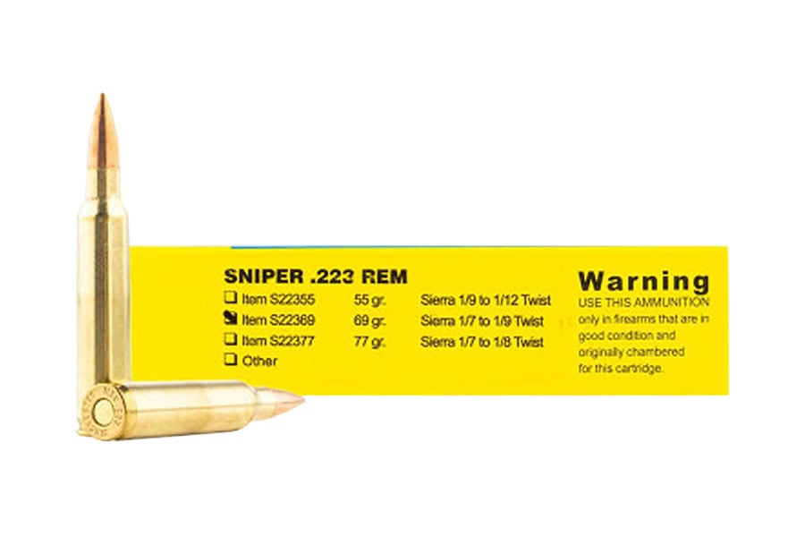 Buffalo Bore 223 Remington 69 Grain Hollow Point Boat Tail Strictly Business Sniper 20/Box