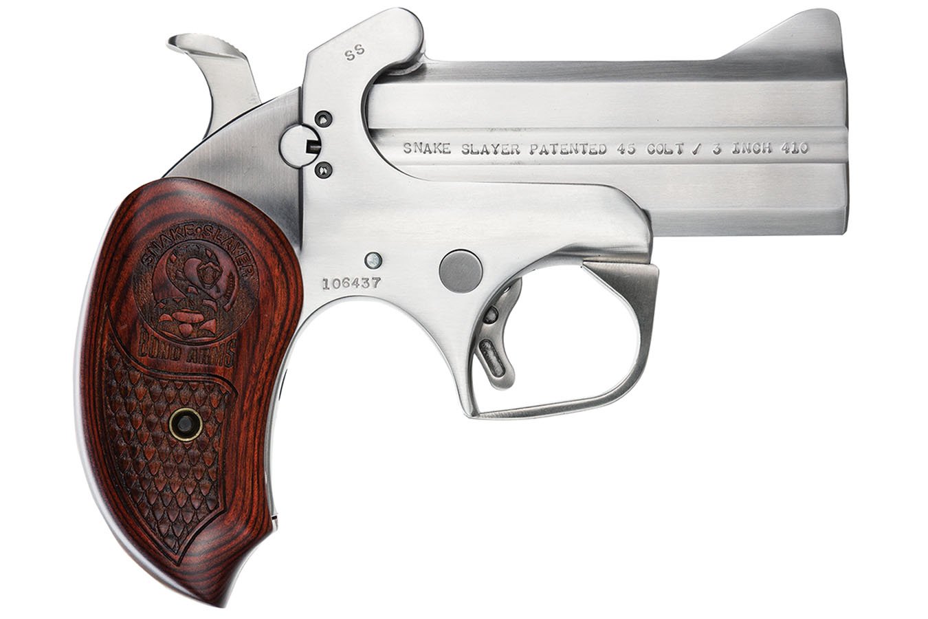 Bond Arms Inc Snakeslayer 357 Magnum Break Action Pistol With Rosewood Grips 