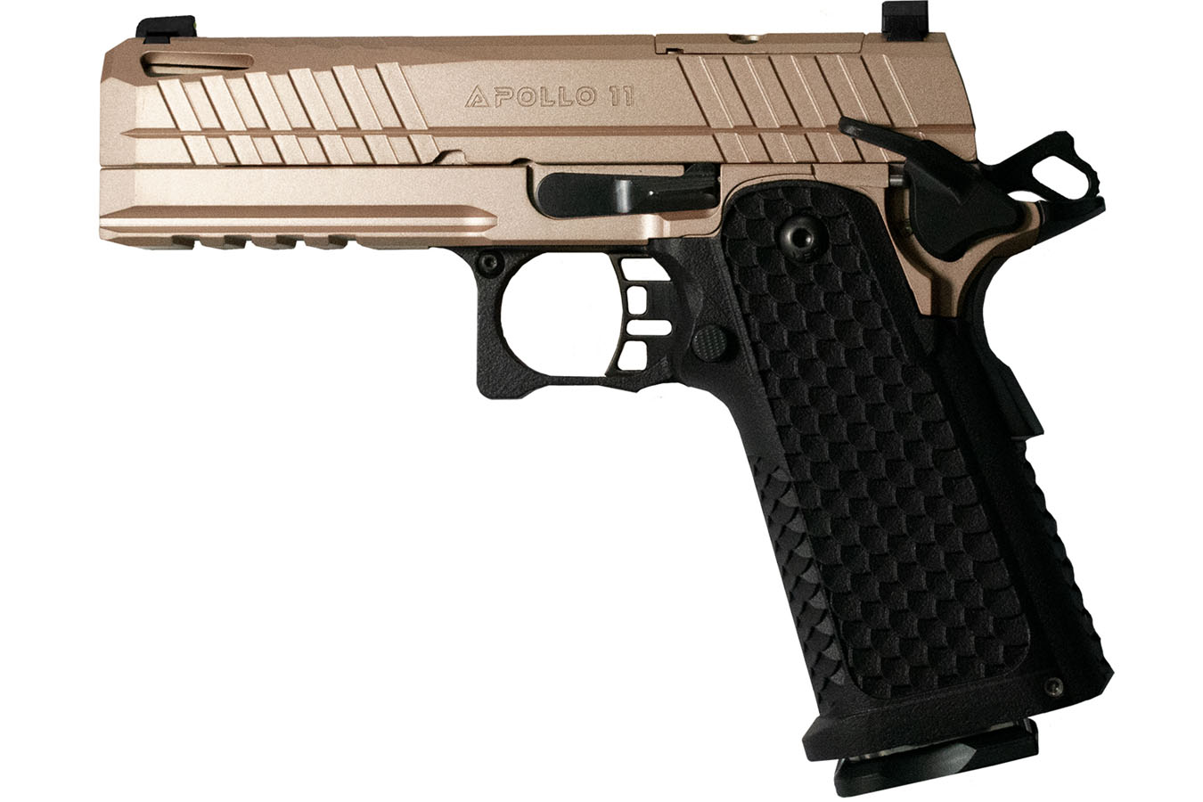 Live Free Apollo 11 9MM Pistol  With Elite Rose Cerakote Slide