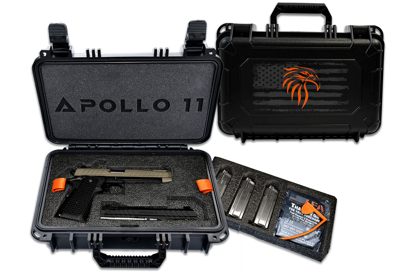 Live Free Apollo 11 9MM Pistol With Range Case