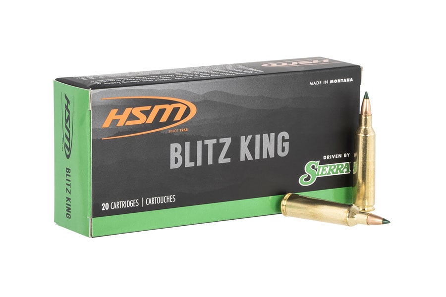 Hsm 22-250 Remington 55 Grain Sierra Blitz King 20/Box