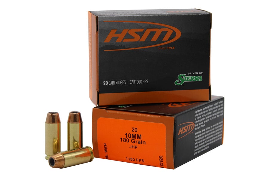 Hsm 10mm Auto 180 Grain Jacketed Hollow Point 20/Box