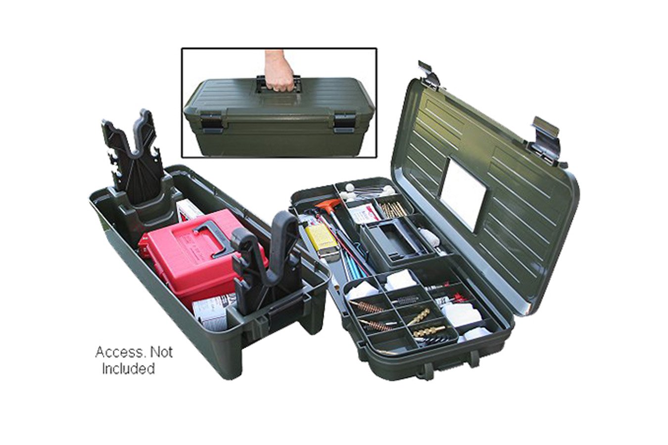 MTM Shooting Range Box Forest Green Plastic