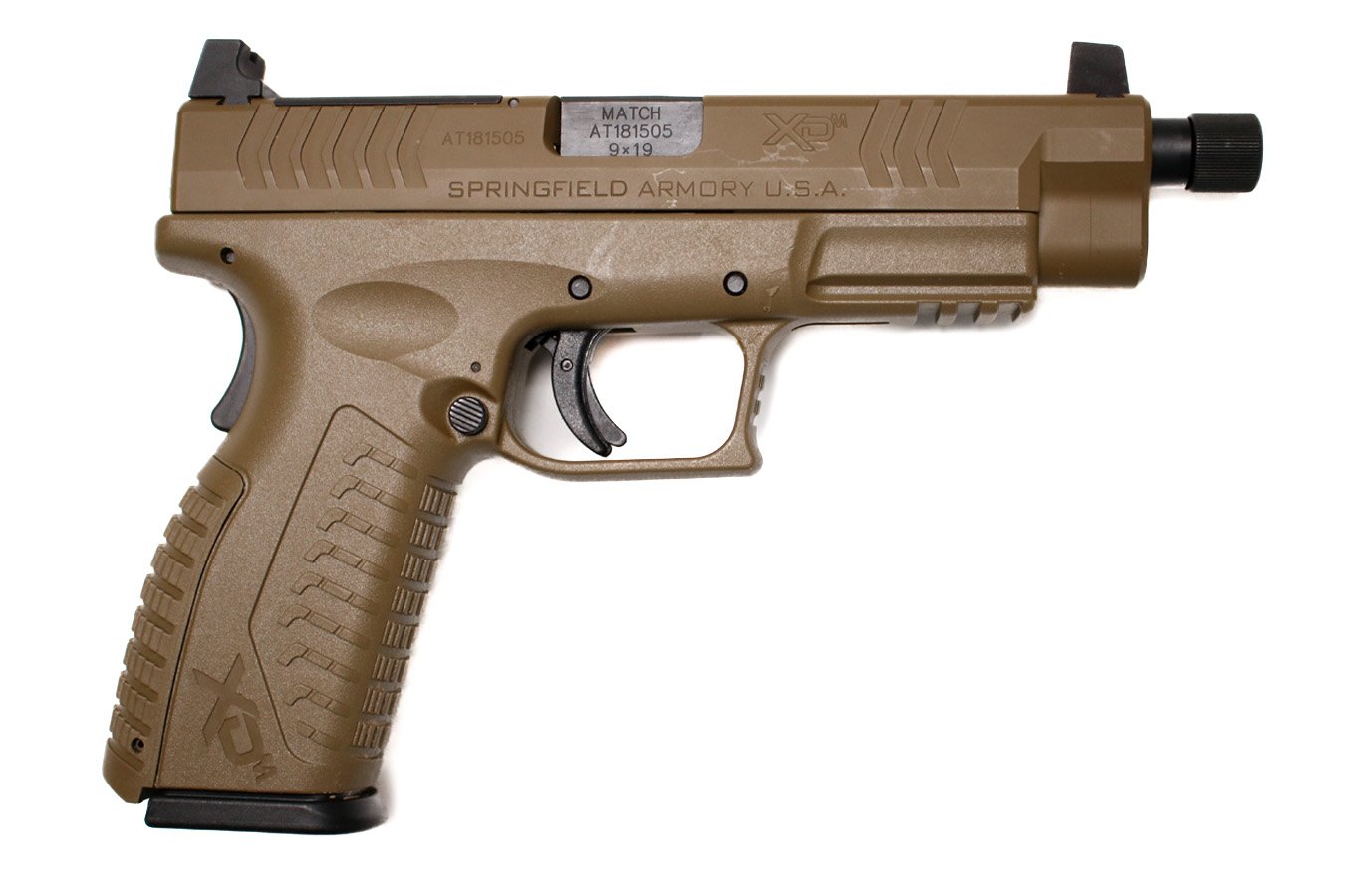 Springfield XDM-9 9mm Police Trade-In Pistol with FDE Finish and Threaded Barrel