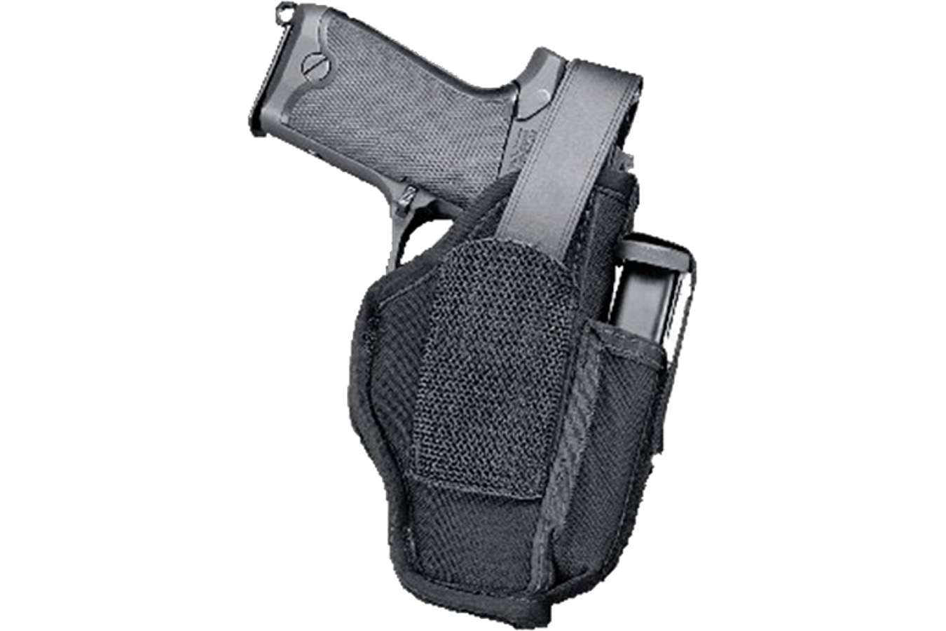 Uncle Mikes Sidekick Hip Holster IWB/OWB Size 05 Black Laminate Belt Clip Fits Large Semi-Auto Fits 4.50-5