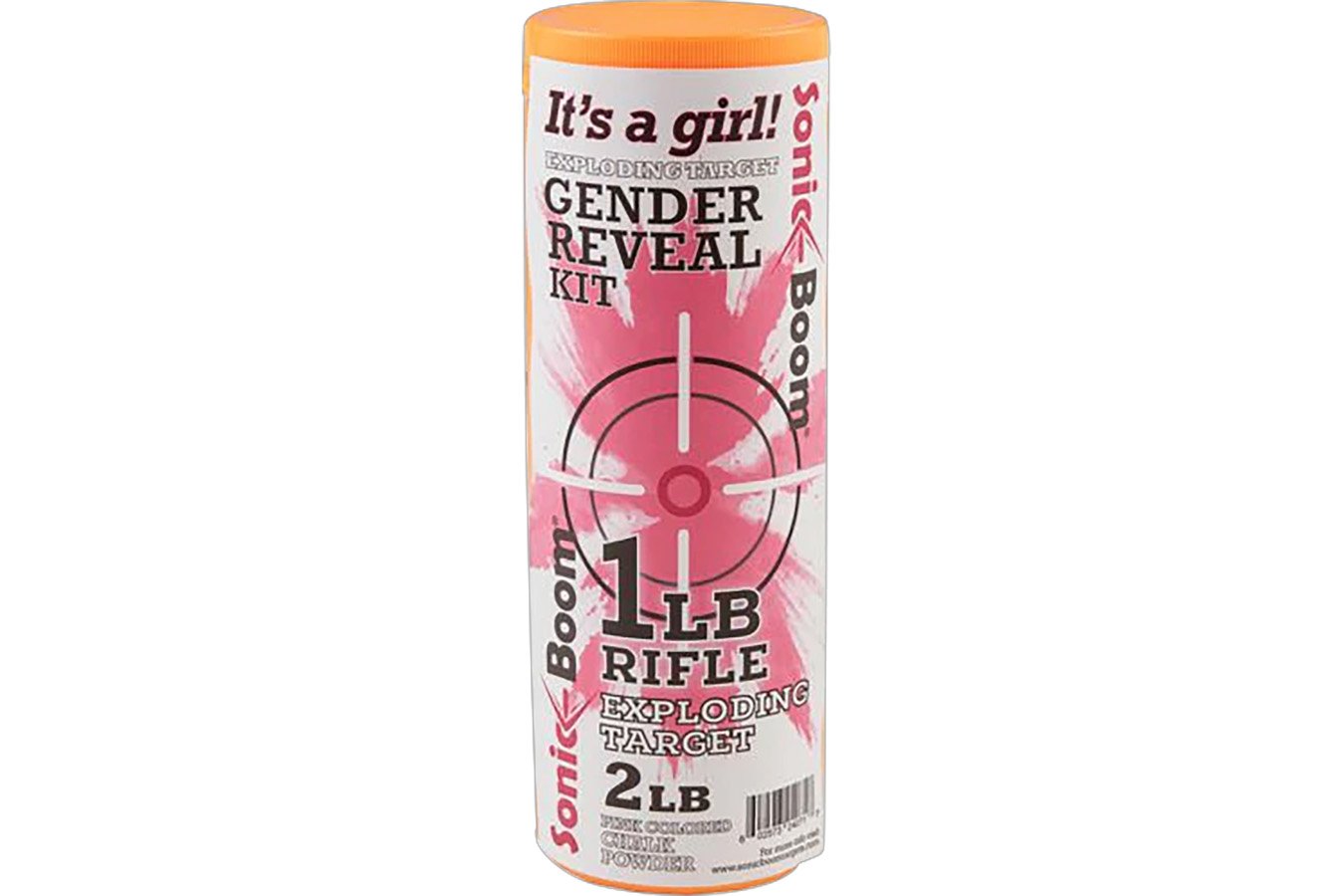 Sonic Boom Gender Reveal Kit Rifle Firearm 1 lb Girl