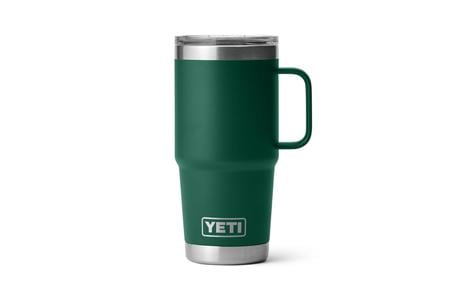 RAMBLER 20 OZ TRAVEL MUG BLACK FOREST GREEN
