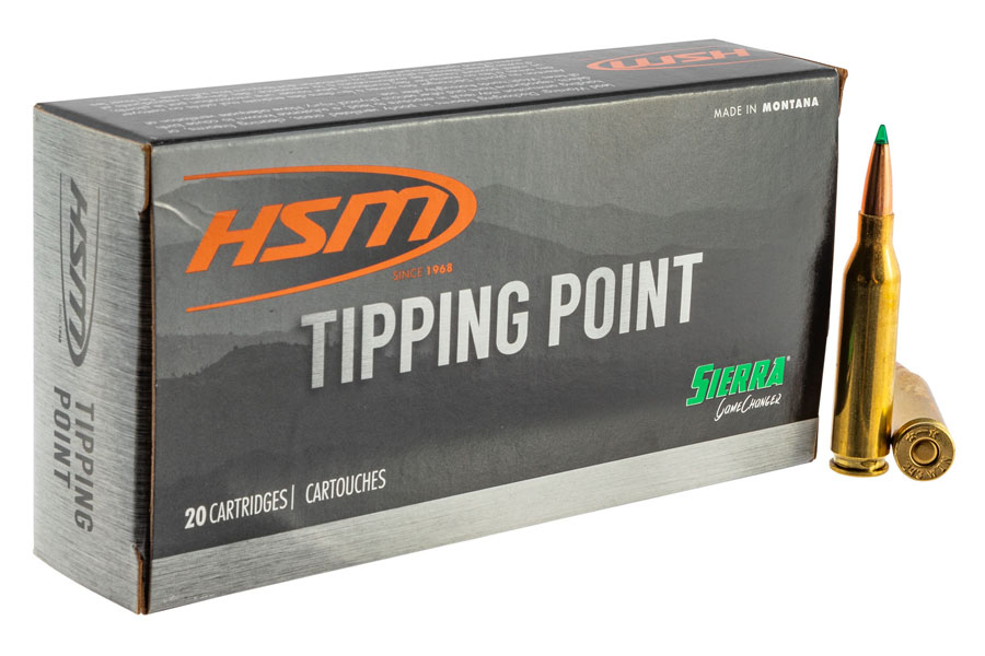 Hsm 7mm-08 Remington 165 Grain Sierra GameChanger Tipping Point 20/Box