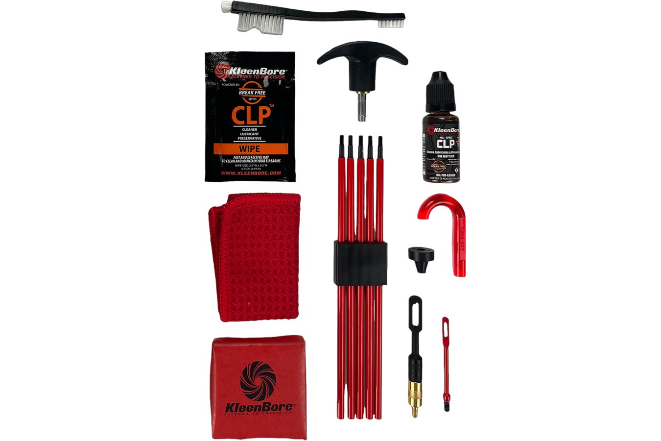 Kleen Bore SAF-T-CLAD Universal Classic Cleaning Kit 22 Cal - 12 Gauge Handguns / Rifles / Shotguns