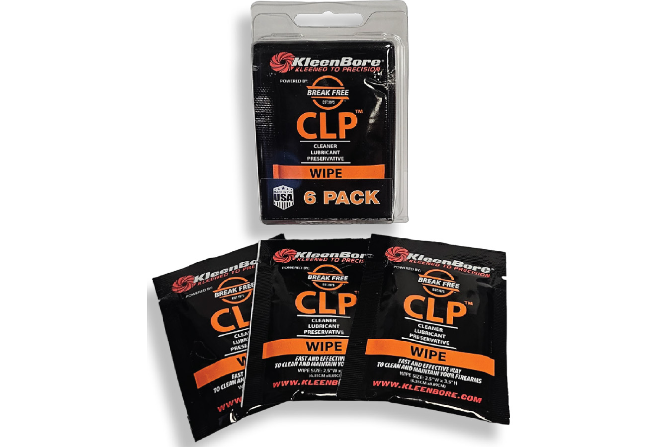 Kleen Bore BreakFree CLP Wipes 6PK