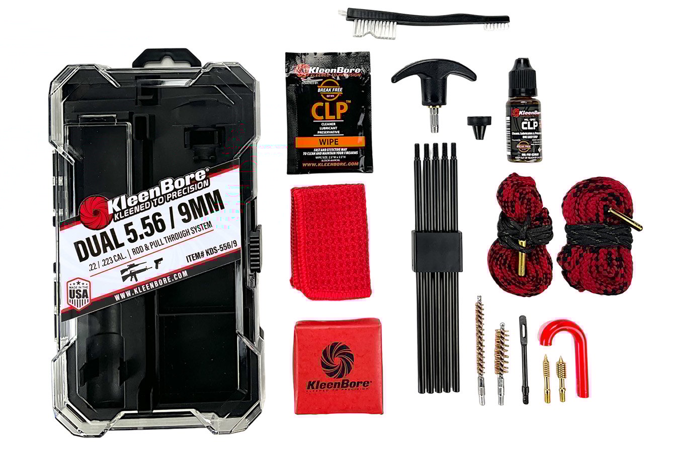 Kleen Bore Dual System Cleaning Kit 5.56/22/223 w/ Dual Rod Rope Pull Through