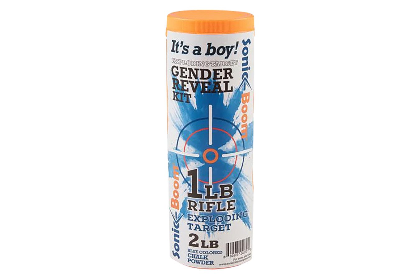 Sonic Boom Gender Reveal Kit Rifle Firearm 1 lb Boy