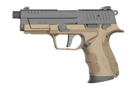 RXP22 22LR FDE / BLK SLIDE THREAD BARREL W/ 2 - 13RD MAGAZINES