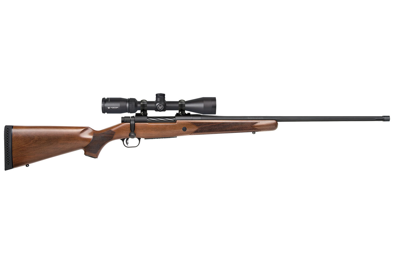 Mossberg Patriot 7MM PRC Bolt Action Rifle With Vortex Crossfire II 3-9x40 In Walnut Stock 