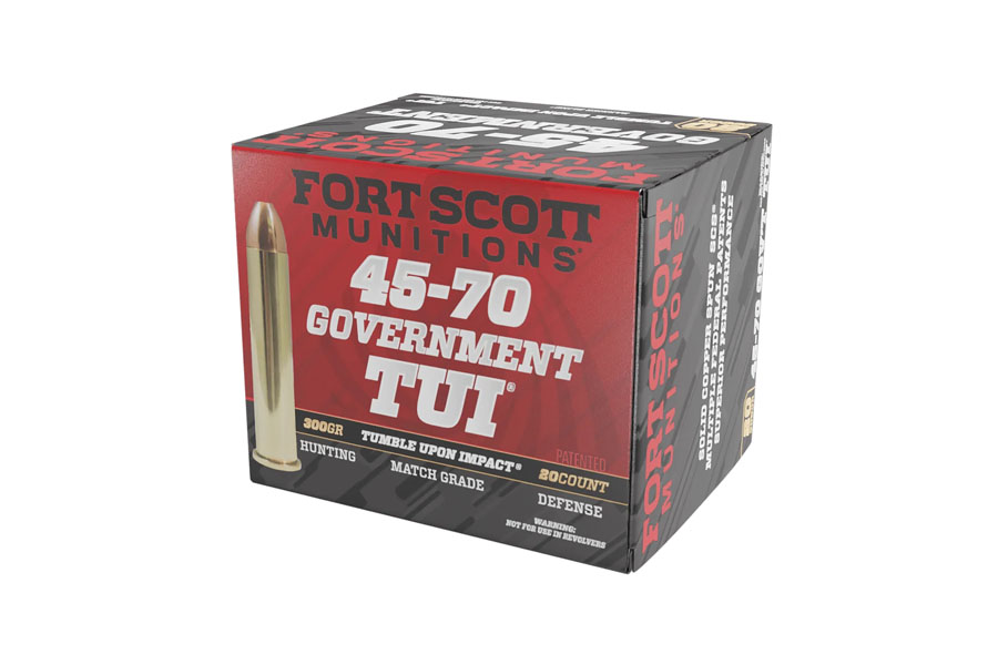 Fort Scott Munitions 45-70 Government 300 Grain Solid Copper Spun Tumble Upon Impact 20/Box