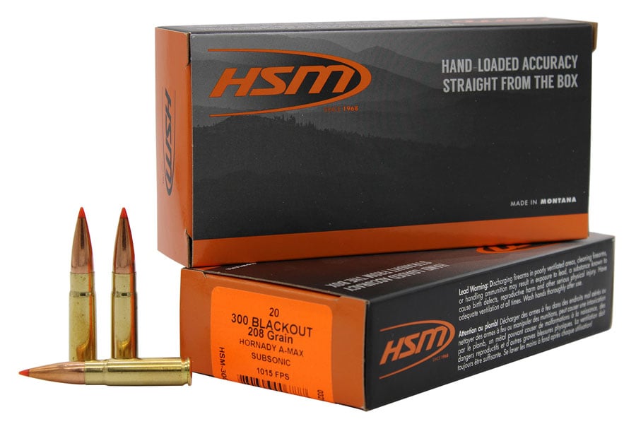 Hsm 300 Blackout 208 Grain Hornady A Max 20/Box