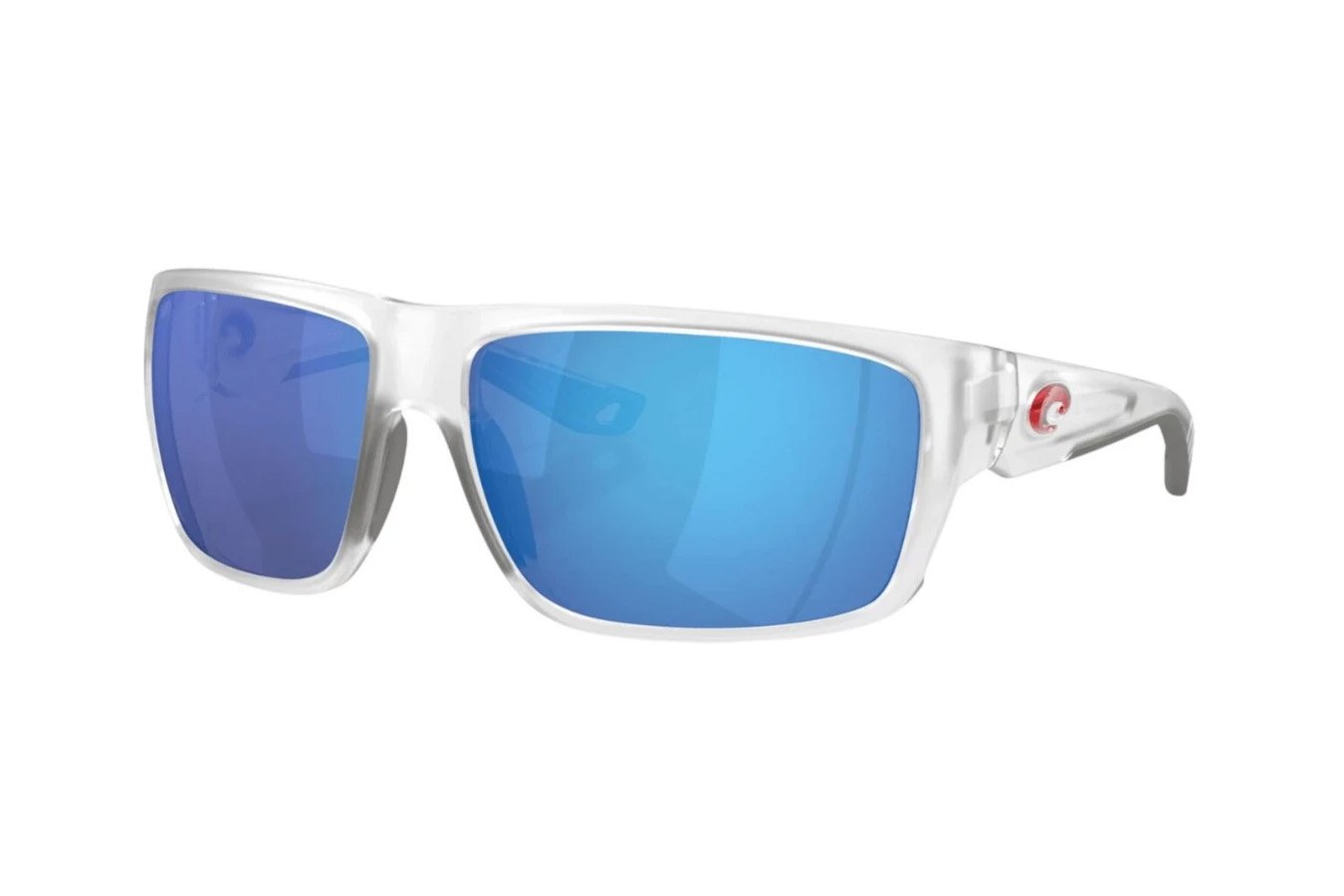 Costa Del Mar Fly Line Matte Clear Frame with Blue Mirror Lenses