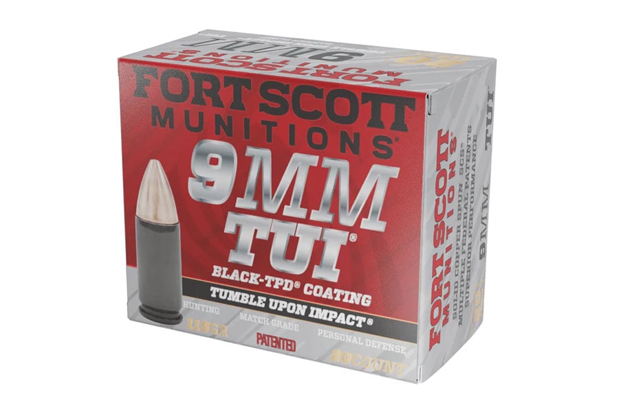 Fort Scott Munitions 9mm Luger 115 Grain Solid Copper Spun Tumble Upon Impact