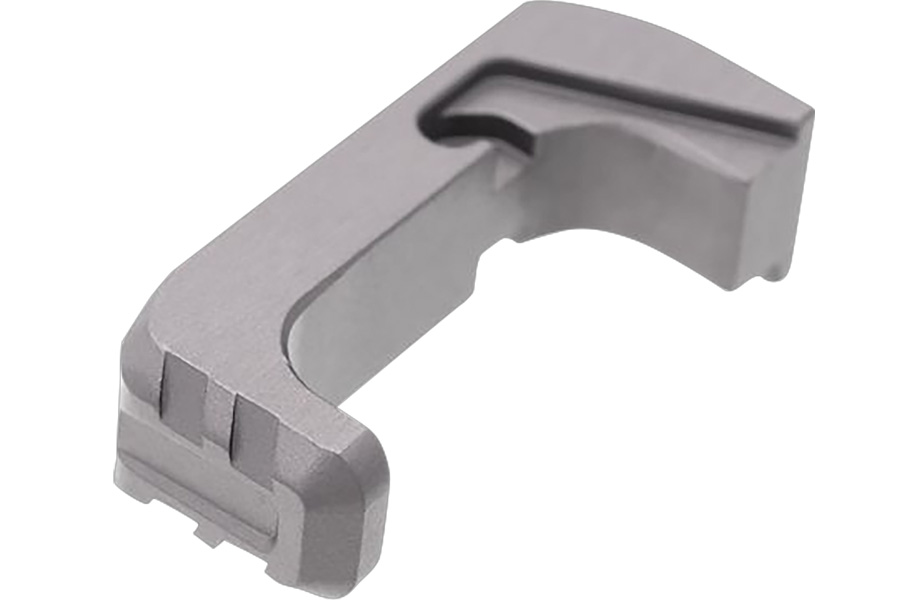 Tyrant Cnc Extended Magazine Release Glock Gen4-5 Grey Aluminum