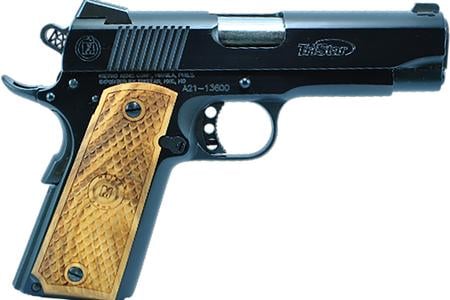 COMMANDER 1911 45ACP BLUE 8+1 CHECKERED WOOD GRIPS
