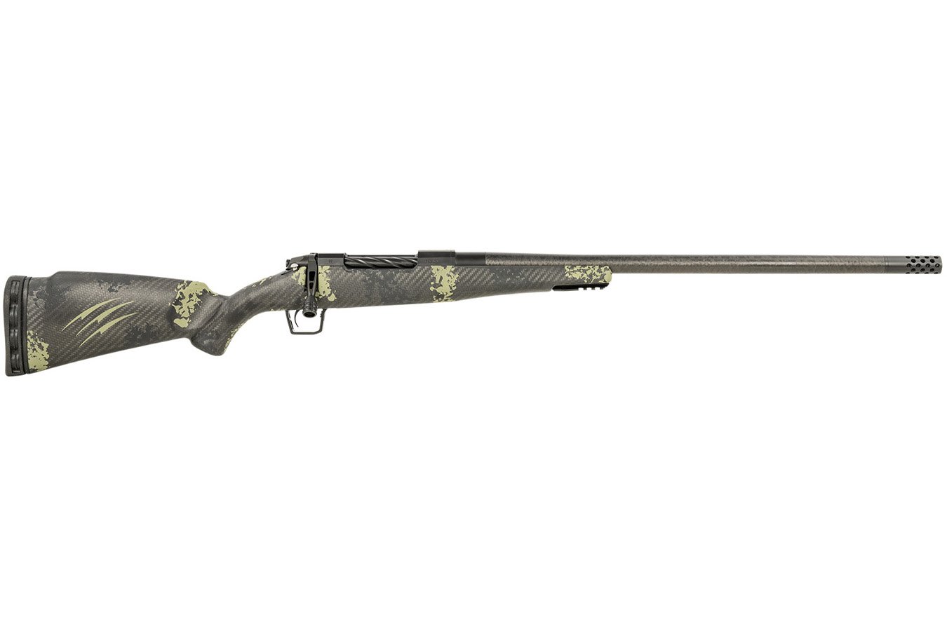 Fierce Firearms Carbon Rogue Full Size 300 PRC Bolt Action Rifle with Forest Camo Fixed Carbon Fiber Stock