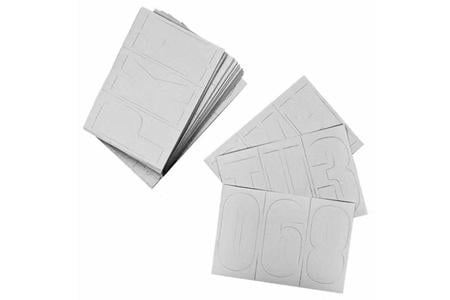 LETTER KIT BLOCK 3IN WHT WITH DASH CODE LABEL