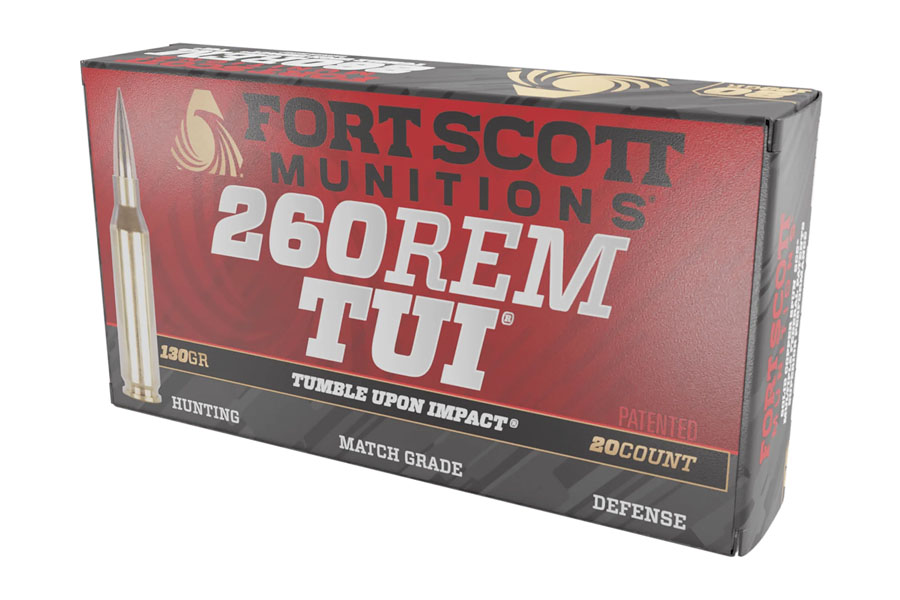 Fort Scott Munitions 260 Remington 130 Grain Solid Copper Spun Tumble Upon Impact 20/Box