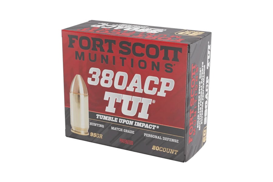 Fort Scott Munitions 380 ACP 95 Grain Solid Copper Spun Tumble Upon Impact 20/Box