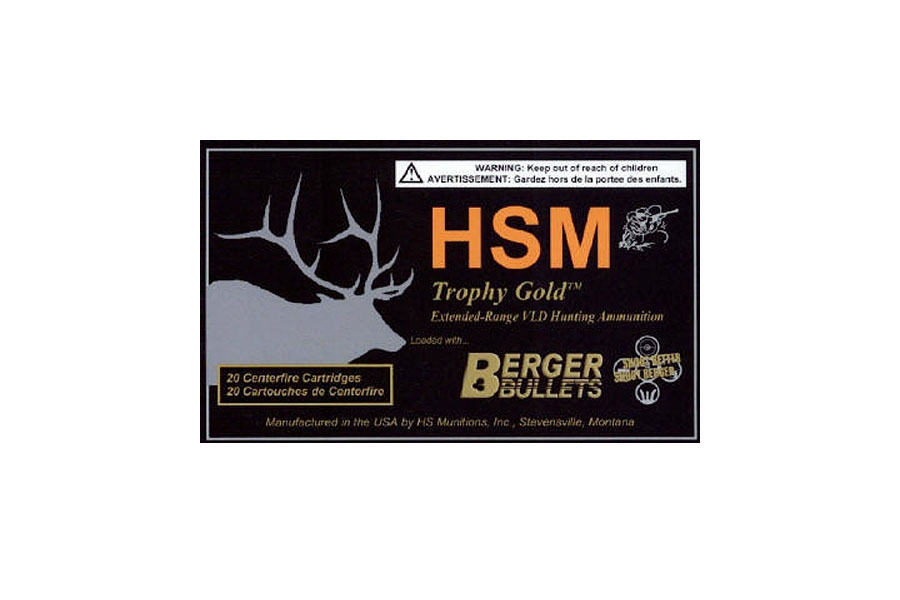 Hsm 300 Weatherby Magnum 210 Grain Berger Hunting VLD Match Trophy Gold Extended Range 20/Box