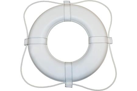 20IN WHITE FOAM RING BUOY