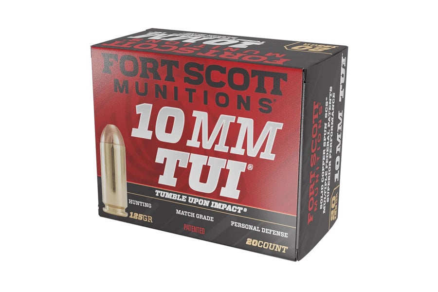 Fort Scott Munitions 10mm Auto 125 Grain Solid Copper Spun Tumble Upon Impact 20/Box