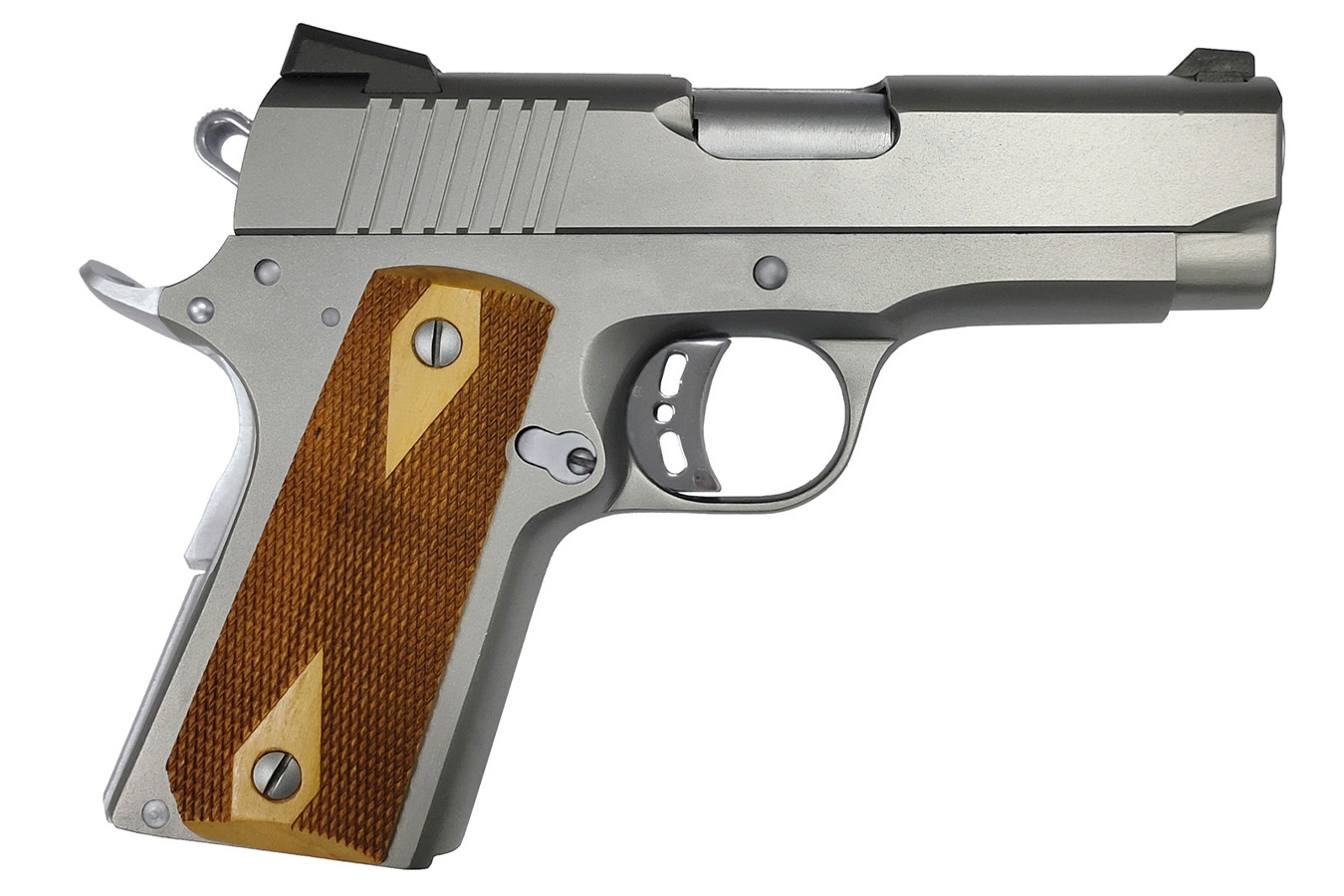 Rock Island Armory Rock Standard CS Compact Frame 9mm Luger Pistol with Wood Double Checkered Grips