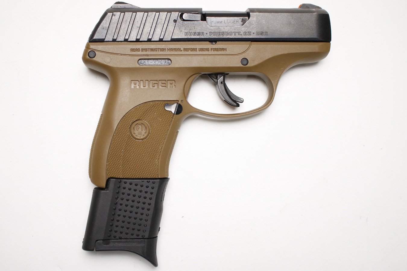 Ruger EC9S 9MM Used Police Trade-in Pistol with Dark Earth Cerakote Frame