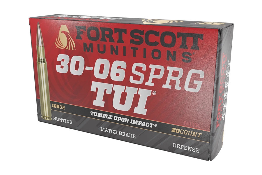 Fort Scott Munitions 30-06 Springfield 168 Grain Solid Copper Spun Tumble Upon Impact 20/Box
