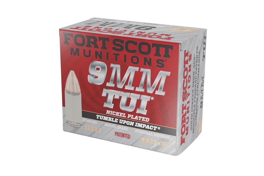 Fort Scott Munitions 9mm Luger 115 Grain Solid Copper Spun Tumble Upon Impact 208/Box