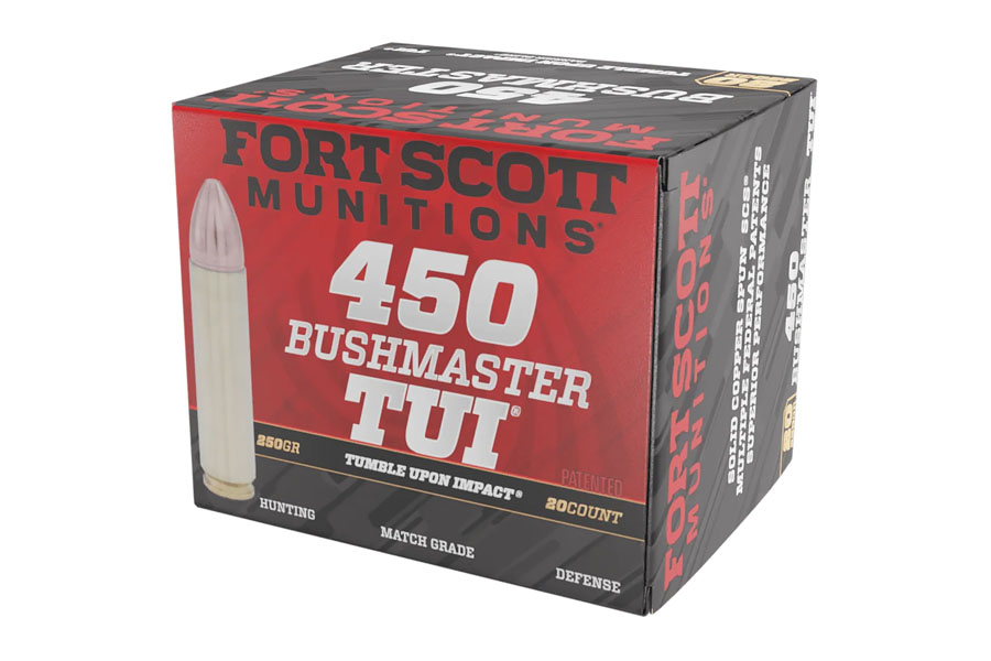 Fort Scott Munitions 450 Bushmaster 250 Grain Solid Copper Spun Tumble Upon Impact 20/Box
