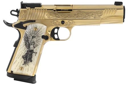 MC1911 38 SUPER 5 IN BARREL G10 GRIP GOLD FRAME