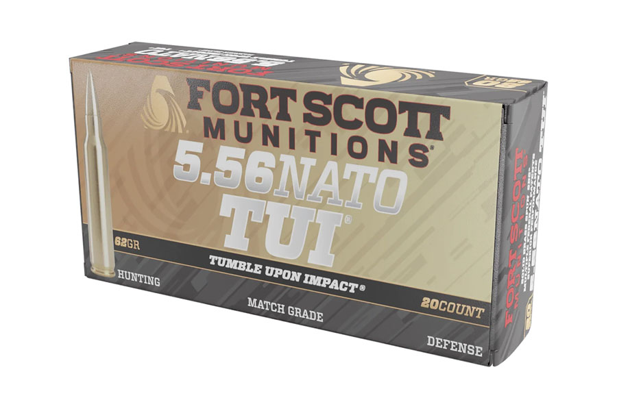 Fort Scott Munitions 5.56x45mm NATO 62 Grain Solid Brass Spun Tumble Upon Impact 20/Box
