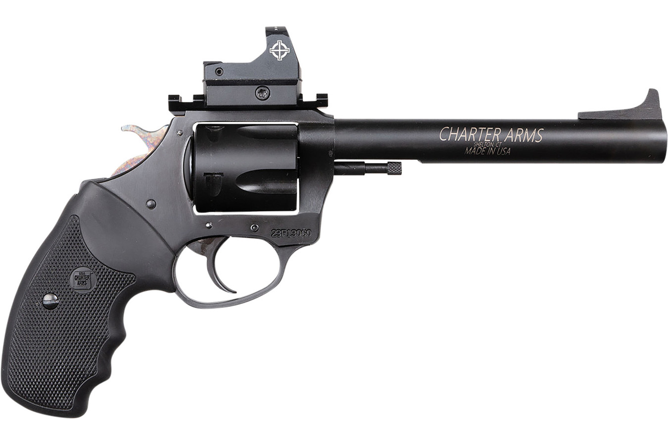 Charter Arms Mastiff Target Large Frame 44 Special Pistol with Black Rubber Grips