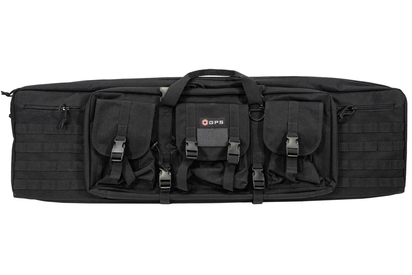 Gps Double Rifle Case with 2 Padded Pistol Sleeves& Lockable Zippers