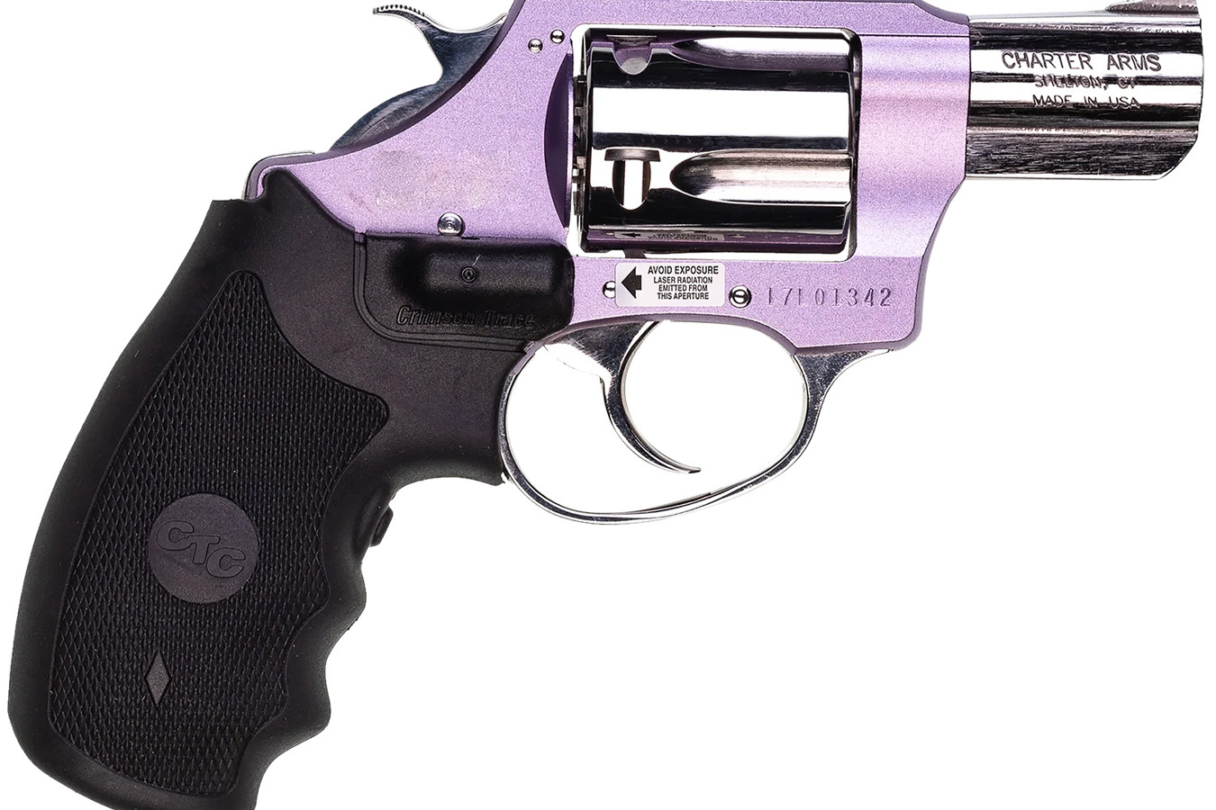 Charter Arms Undercover Lite Chic Lady Small 38 Special Pistol with Black Crimson Trace Laser Grip