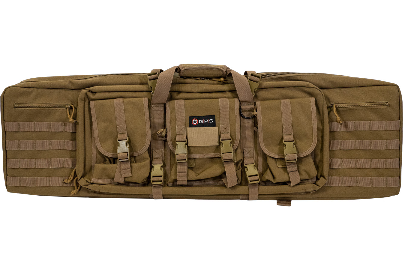 Gps Double Rifle Case with 2 Padded Pistol Sleeves & Lockable Zippers